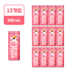 오라떼 피치 복숭아 240ml, 12개