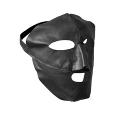 Hot Leathers 풀 가죽 페이스 마스크 (블랙)