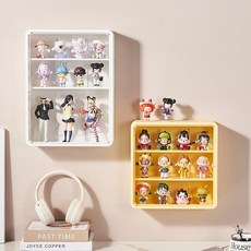 클로버 테크 무타공 피규어 벽걸이 3단 장식장, 화이트