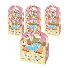 투명창 종이 포장박스 10ea 어린이집 유치원 답례품 케이크 디저트 선물상자, 10개, 옐로우