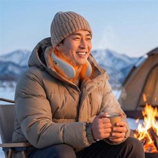 휴대용 넥워머 넥히터 7200mAh 대용량 목 온열 넥밴드, 그레이