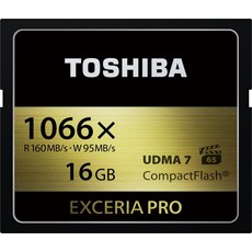 TOSHIBA 16GB EXCERIA PRO 1066 160MBs 95MBs) () CF-EX016V 컴팩트 플래시 카드 배속 (읽기