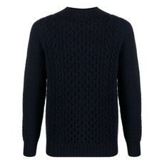 드루모어 케이블 니트 크루 넥 스웨터