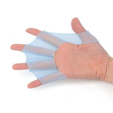 올데이픽 수영 훈련용 실리콘 손가락 물갈퀴 수영장갑, L