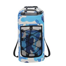 網眼乾濕分離防水桶包, 迷彩藍
