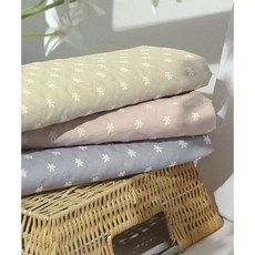 패션스타트 [바이오워싱] 자수 아사 스노우플라워 파스텔 3종_(1/2EA), 01) 연베이지, 1개, 01) 연베이지