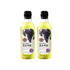 CJ제일제당 백설 포도씨유 500ml x 2개 식용유