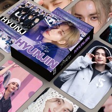 桃園出貨-Stray kids Hyunjin新專輯55張小卡明信片卡片 盒裝小卡, 1個, Hyunjin