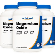 [8개월분] 뉴트리코스트 산화마그네슘 마그네슘 옥사이드 750mg 240캡슐 3개, 240회분