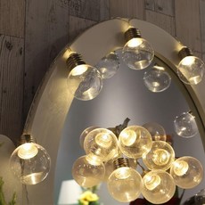 장식용 투명 LED 볼전구 건전지 줄조명 1.8m 간접등