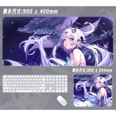 붕괴스타레일 카스토리스 동인 마우스패드 키보드 장패드 두께 3mm, 패턴 02, 700x300mm