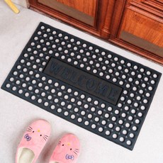 進門蹭土塑料門墊 入戶門家用防滑鏤空室外墊 門口蹭腳墊 6, 1個, 長方形小藍色 45*75cm,詳見花型分類