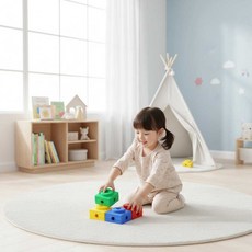 유아 체육 2칸사각블럭 어린이 쌓기 놀이 균형 교구 사각블럭, 1개, 노랑