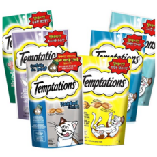 스마트리빙 [꼼냥] 고양이 간식 템테이션 6종 콤보 세트 스낵, 닭고기 해산물 우유 연어 참치 헤어볼, 2세트