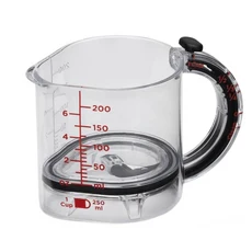 조절 가능한 계량컵 다기능 계량컵 스크레이퍼 스타일 씰 베이스 측정 큐브컵 요리용 주방용, 01 250ml, 01 투명한