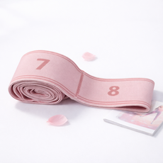 원우 요가 밴드 스트랩 필라테스 태권도 트레이닝 스트레칭 밴드 남녀노소 사용, 1개, 더스티 핑크