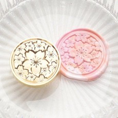 웨딩 왁스 스탬프 프레임 몰드 레트로 꽃 문양 1개, 11