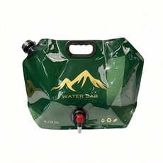 8L/280온스 야외 접이식 물병 BPA 프리 조절 가능한 수도꼭지 포함 - 캠핑 하이킹 여행 및 비상 상황을 위한 휴대용 누출 방지 물 보관 블랙키쉬 그린 108816, 8L280온스 야외 접이식 물병 BPA 프리 가능한 수, 블랙쉬 그린