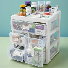 하루잡화 식탁 위 약통 정리함 특대형, 1개, 화이트
