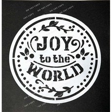 JOY to the WORLD 簍空模板 (Stencil), 1個, ST-CIR-0028