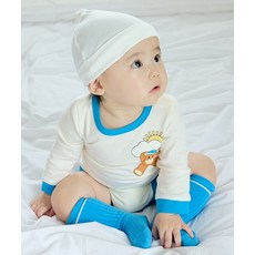 TOPTEN 탑텐 KIDS 남여공용) 유아 버비 9부 바디수트 (양말SET)_MKF5UI3304 MKF5UI3304 400865