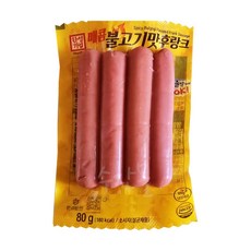 한성기업 유통기한임박제품 매콤 불고기맛 후랑크 80g 후랑크소시지, 10개