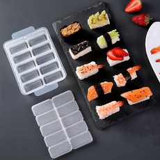 이홈베이킹 한입 미니 초밥틀 스시틀 주먹밥틀 10구, 1세트