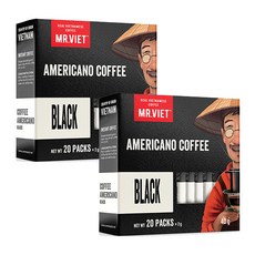 [공식수입] 블랙커피 20T X 2박스 미스터비엣 인스턴트 베트남커피, 2mg, 20개입, 2개