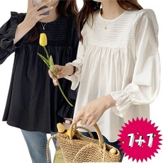 여성티셔츠 블라우스 라운드티 긴팔티 맨투맨 티 루즈핏 IEO26010247 40