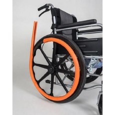 휠체어 핸드림 고무 커버 24인치 미끄럼방지 손잡이, 오렌지(양쪽), 1개