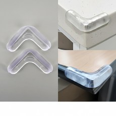 코너 보호대 2p 투명 모서리 책상 코너가드 안전 보호대, 1개