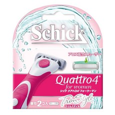 쉬크 Schick 콰트로4 포우먼 트림 스타일 교체날 2개입, 1개, 1개입