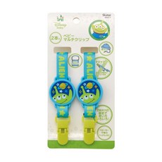 Skater 雙夾固定帶2入組，多功能奶嘴夾、棉被夾、手帕夾，安全材質，寶寶用品固定好幫手, 1個, 三眼怪(BMC1)