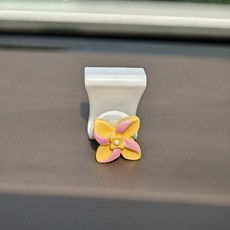 컬러 바람개비 자동차 걸이 조수석에 신기 장갑함 앞좌석 수납 트레일러 장식품, 노란꽃#바람개비갈고리, 하나