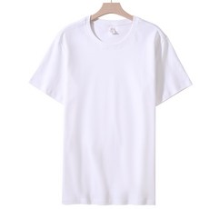 男士冰絲無痕速乾短袖T恤 輕薄舒適圓領打底衫 白色
