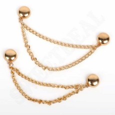 셔츠 소매고정 자석 체인 골드 2P 옷소매물흐름방지 바지단고정