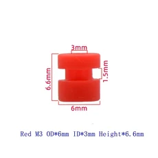 40개 M2/M3 RC 고무 충격 흡수 볼 FPV 레이싱 드론 F4 F7 비행 제어 쿼드콥터 방진 실리콘, 18 40PCS M3 6.6mm Red