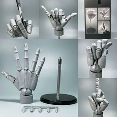 손가락 모형 모델 제품 소묘용정렬 피규어 드로잉 그림 수동식 골격 피규어모델 훈련 참고자료 소묘, SHF 슈퍼 이동식 그레이 오른손, 1개