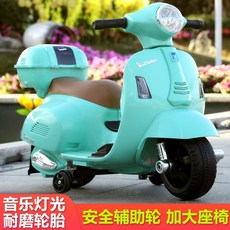 전동 오토바이 어린이 전동차 유아 베스파 전동바이크 미니 선물 아기 키즈 아동, 05.리모컨 녹색 라이트+음악