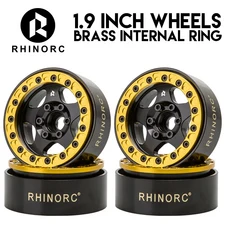 RhinoRC 24.5mm 좁은 황동 알루미늄 127g 1.9" 1 10 RC 크롤러 SCX10 TRX4 VS410 Gen8용 비드록 휠 림, 02 WH1910, 1개