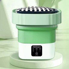 미니 세탁기 휴대용 여행용 행주 소형 빨래 속옷 무선 양말, 세탁기 - 그린 블루라이트, 단일 모델