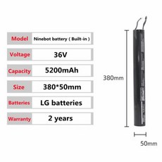 스마트 전기 스쿠터 브래킷 포함 외장 배터리 나인봇 세그웨이 ES1 ES2 ES4 E22 36V 5200mAh 스쿠터 액세서리, 01 Built-in battery, 1개, 02 Built-in battery