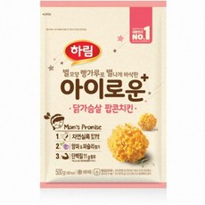 하림 아이로운 닭가슴살 팝콘치킨, 6개, 500g