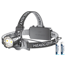 微笑鯊TD8030感應頭燈：LED變焦白黃光超亮頭燈，露營登山專用，智能感應解放雙手, 1個, 【二電】微笑鯊TD8030C