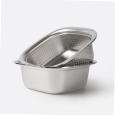 스텐채망 스텐 믹싱볼 주방 사각 스텐밧드 24cm, 나리히라 펀칭볼세트 24cm