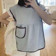 어텀31 맘스빕 엄마 턱받이 침받이 롱버전, 1개, 1매, 연하늘