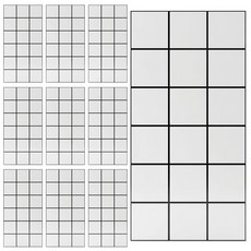 카로히포 접착식 붙이는 방수 타일 시트지 스티커 10개, 사각화이트