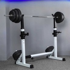 바벨 거치대 치닝 접이식 하프랙 스쿼트 벤치 역기봉, 30KG 친환경 바벨+원피스 스쿼트 랙