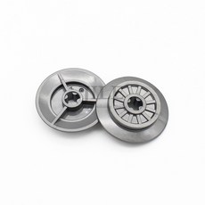 20개 MOC 빌딩 블록 브릭 하이테크 기차 바퀴 RC 스포크형 액슬홀 포함 57878 57999 호환 가능 과학 장난감, 01 silver grey 20pcs