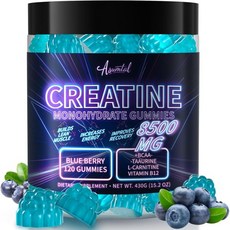 Creatine Monohydrate Gummies Complex 8500 MG for Men & Women Creatine Monohydrate Supplement for, Blueberry, 1개